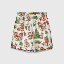Шорты детские Christmas Рождество, цвет: 3D-принт