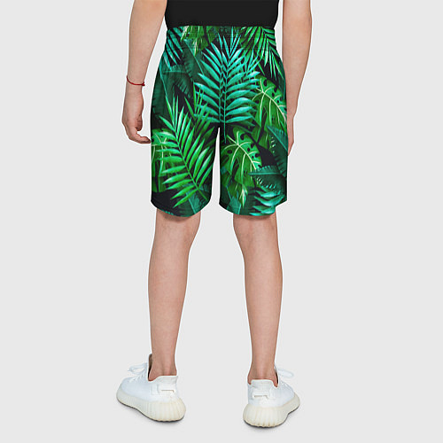 Детские шорты Тропические растения - текстура / 3D-принт – фото 4