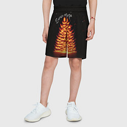 Шорты детские Елочка гори красным пламенем, цвет: 3D-принт — фото 2