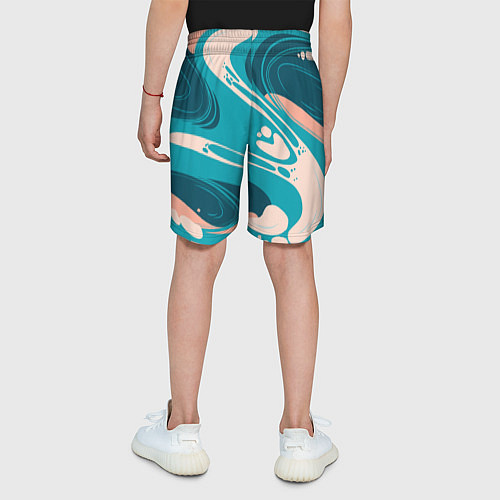 Детские шорты Абстрактные разводы - текстура / 3D-принт – фото 4