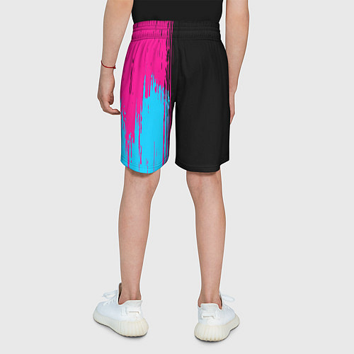 Детские шорты PSG - neon gradient: по-вертикали / 3D-принт – фото 4
