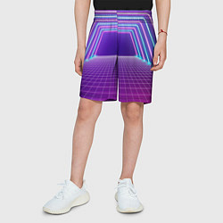 Шорты детские Вход в неоновый портал, цвет: 3D-принт — фото 2