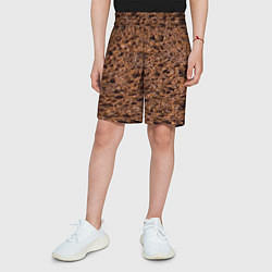 Шорты детские Мякиш черного хлеба, цвет: 3D-принт — фото 2