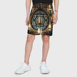 Шорты детские Ханука праздник огней, цвет: 3D-принт — фото 2