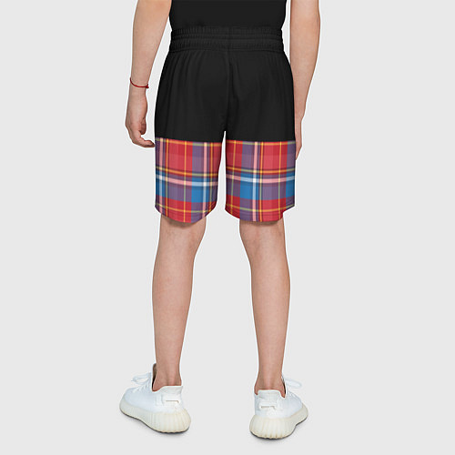 Детские шорты Классическая шотландка / 3D-принт – фото 4