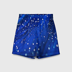 Шорты детские Белые пузыри на синем фоне, цвет: 3D-принт