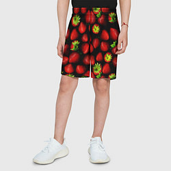Шорты детские Клубничка - ягоды, цвет: 3D-принт — фото 2