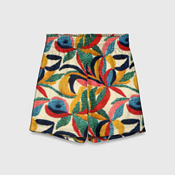 Шорты детские Эффект вышивки, цвет: 3D-принт