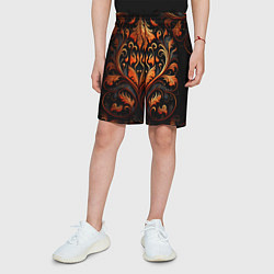 Шорты детские Огненные узоры, цвет: 3D-принт — фото 2