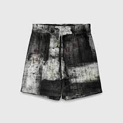 Детские шорты Белый и чёрный абстракт