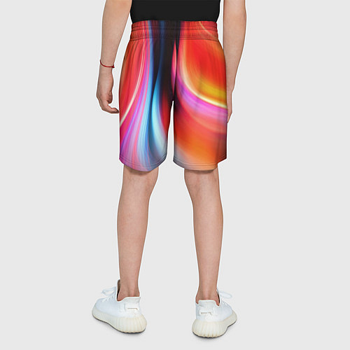 Детские шорты Радужные волны / 3D-принт – фото 4