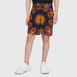 Шорты детские Орнамент яркий Мандала, цвет: 3D-принт — фото 2