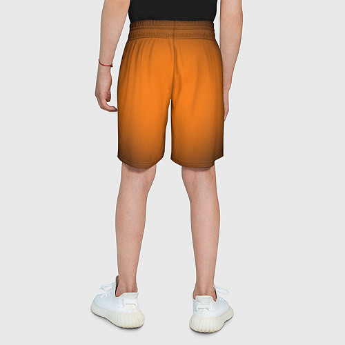 Детские шорты Кислотный оранжевый с градиентом / 3D-принт – фото 4