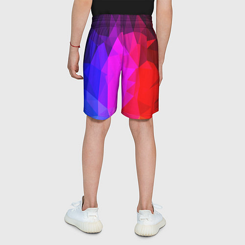Детские шорты Битва градиентов неон / 3D-принт – фото 4