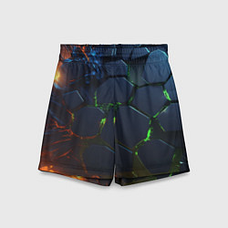 Шорты детские Взрыв плит, цвет: 3D-принт