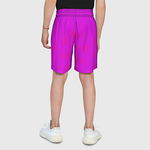 Детские шорты Паттерн в стиле модерн розовый яркий / 3D-принт – фото 4