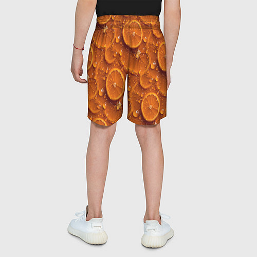 Детские шорты Сочная текстура из долек апельсина / 3D-принт – фото 4