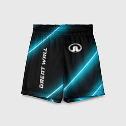 Шорты детские Great Wall неоновые лампы, цвет: 3D-принт