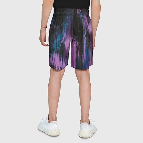 Детские шорты Фиолетовые абстрактные тени / 3D-принт – фото 4