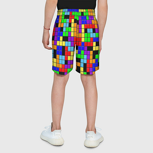 Детские шорты Тетрис цветные блоки / 3D-принт – фото 4