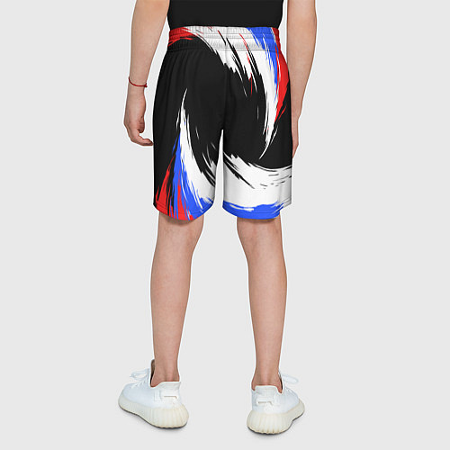 Детские шорты Сердечко Россия - мазки кисти / 3D-принт – фото 4