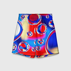 Шорты детские Объемные цветные пузыри, цвет: 3D-принт