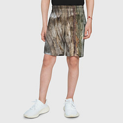 Шорты детские Текстура коры дерева платана, цвет: 3D-принт — фото 2