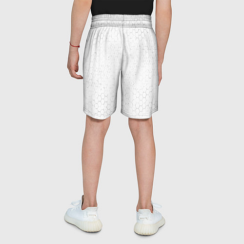 Детские шорты Cyberpunk 2077 glitch на светлом фоне: надпись, си / 3D-принт – фото 4