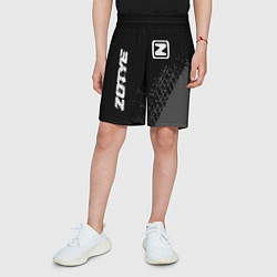 Шорты детские Zotye speed на темном фоне со следами шин: надпись, цвет: 3D-принт — фото 2
