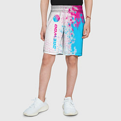 Шорты детские Daewoo neon gradient style: по-вертикали, цвет: 3D-принт — фото 2