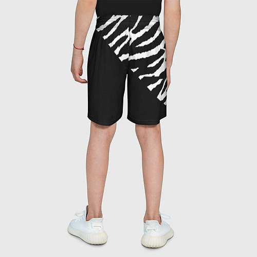 Детские шорты Полосы зебры с черным / 3D-принт – фото 4