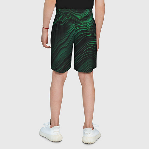 Детские шорты Dark green texture / 3D-принт – фото 4