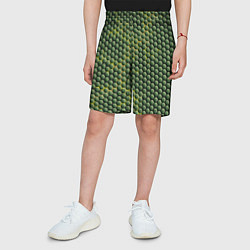 Шорты детские Желтая энергия, цвет: 3D-принт — фото 2