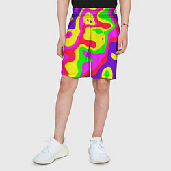 Шорты детские Абстракция пять цветов, цвет: 3D-принт — фото 2