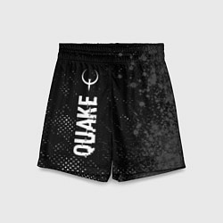 Детские шорты Quake glitch на темном фоне: по-вертикали