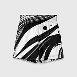 Шорты детские Abstract black and white composition, цвет: 3D-принт