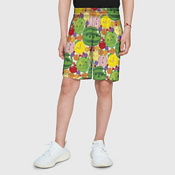 Шорты детские Suika game паттерн, цвет: 3D-принт — фото 2