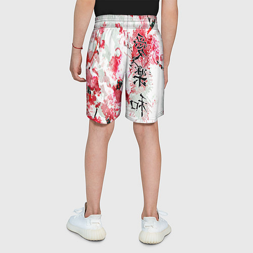 Детские шорты Японский стиль иероглифы / 3D-принт – фото 4