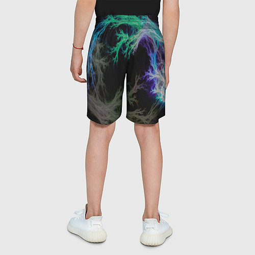 Детские шорты Неоновый иероглиф / 3D-принт – фото 4