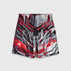Шорты детские Адские линии киберпанк, цвет: 3D-принт