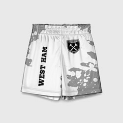 Детские шорты West Ham sport на светлом фоне вертикально