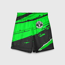 Шорты детские Manchester United sport green, цвет: 3D-принт