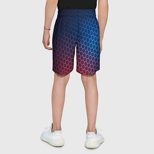 Детские шорты The Sims неоновые соты / 3D-принт – фото 4