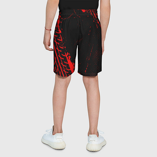 Детские шорты Infiniti red sport tires / 3D-принт – фото 4
