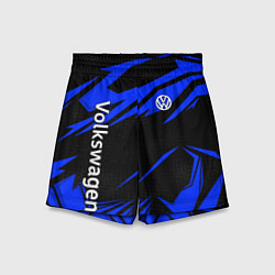 Шорты детские Volkswagen - blue stripes, цвет: 3D-принт