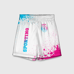Детские шорты Sporting neon gradient style вертикально