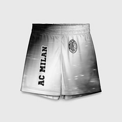 Шорты детские AC Milan sport на светлом фоне вертикально, цвет: 3D-принт
