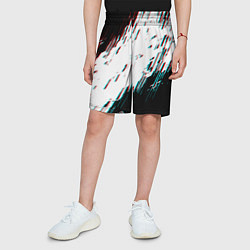 Шорты детские Glitch effect, цвет: 3D-принт — фото 2