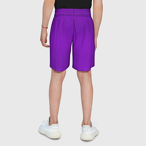 Детские шорты Фиолетовый текстурированный / 3D-принт – фото 4