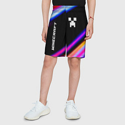 Шорты детские Minecraft speed game lights, цвет: 3D-принт — фото 2